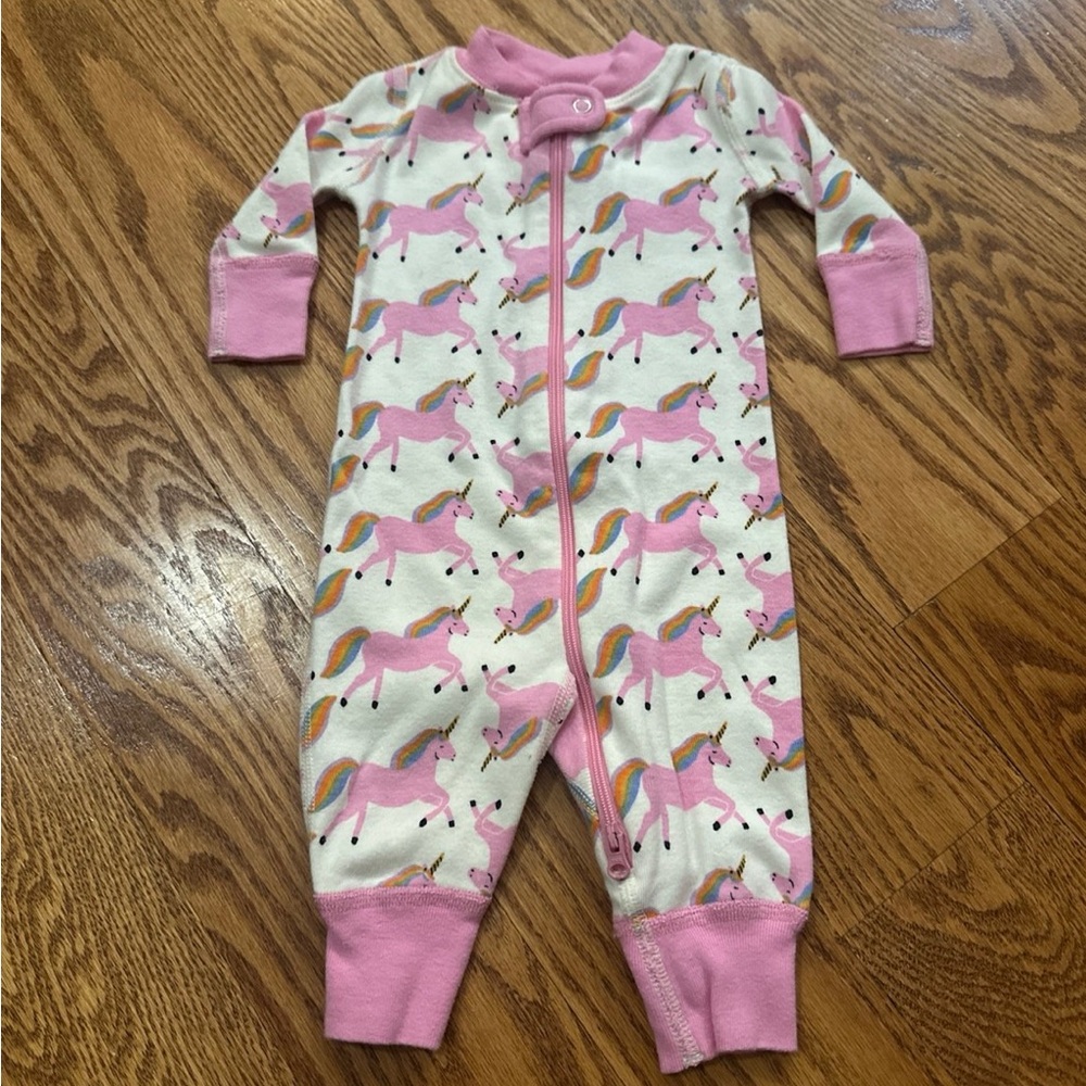 Hanna Andersson Unicorn Pajamas Girls 0-3 months
